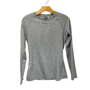 NOBULL Blue Long Sleeve Athletic Performance Top Size S Workout Gym